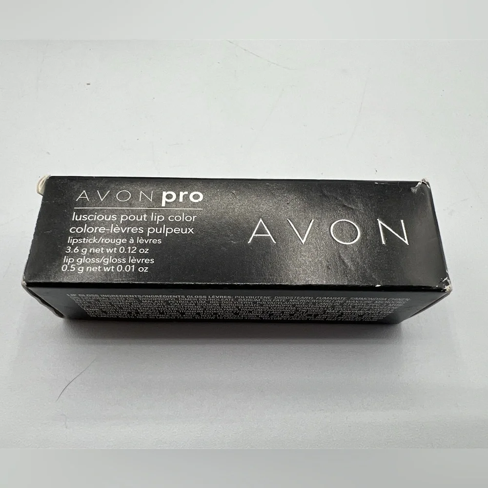 Avon Pro Luscious Pout Lipstick - Dazzling Peach and Rose Top Coat- Discontinued